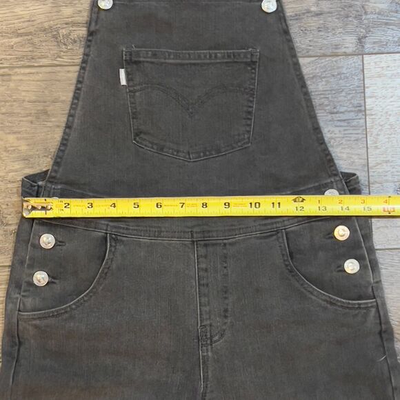 Vintage Y2K Levi's Grey Black Dungarees Overalls - Kids Size 14 REG - Picture 7 of 8